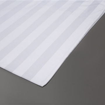 Picture of White Sateen Sheets - 3cm Stripe