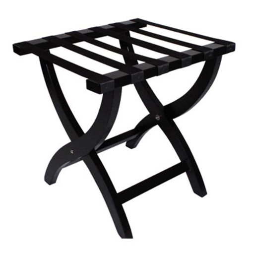 Gilmac Your Hospitality Supplies Elite Wooden Luggage Rack Black