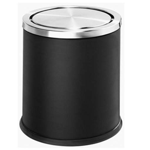 Gilmac Your Hospitality Supplies. Guest Room Flip Top Rubbish Bin Black