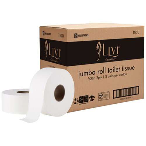 Gilmac Your Hospitality Supplies. Livi Essentials Jumbo Toilet Tissue