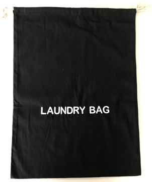 Picture of Black 100% Cotton Laundry Bag