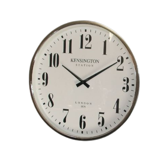 Gilmac Your Hospitality Supplies. Kensington White & Silver Clock