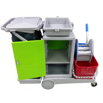 Picture of Dual Wringer Cleaning Cart / trolley with cabinet