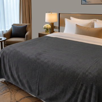 Picture of Accolade Polar Fleece Blanket - Charcoal
